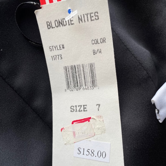 HOLD FOR CITRUS - Black strapless ballgown with polkadot accents PROM DRESS - Picture 14 of 16